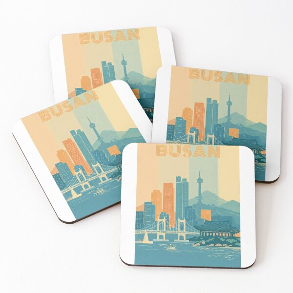 Item preview, Busan Skyline with Gwangan Bridge, Busan Tower and Traditional Pavilion designed and sold by Aryabek.