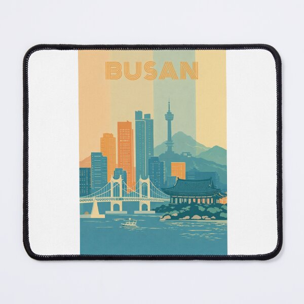 Item preview, Busan Skyline with Gwangan Bridge, Busan Tower and Traditional Pavilion designed and sold by Aryabek.