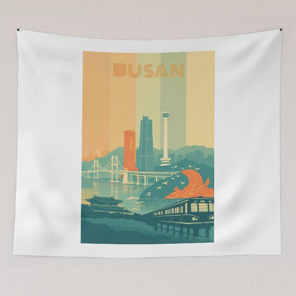 Item preview, Busan Landmark View with Busan Tower, Haeundae Skyline and Metro designed and sold by Aryabek.