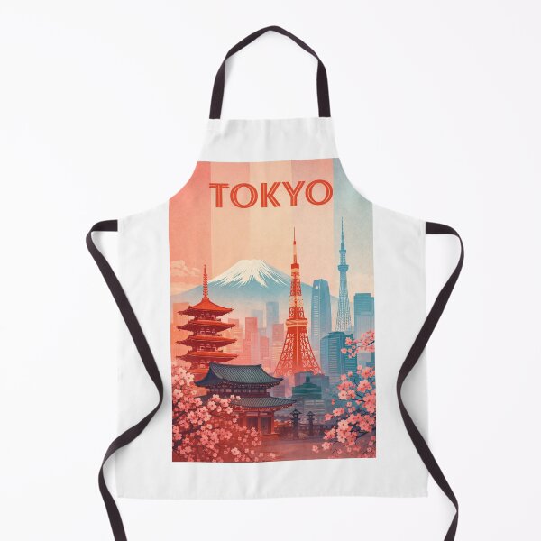 Item preview, Tokyo View with Mount Fuji, Tokyo Tower and Skytree Amid Cherry Blossoms designed and sold by Aryabek.