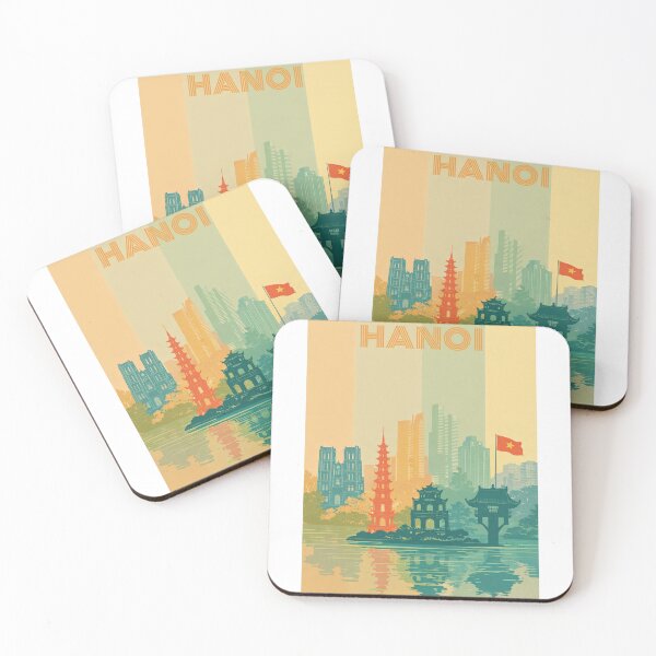 Item preview, Hanoi Landmark Scene with Hoan Kiem Lake, Tran Quoc Pagoda and St. Joseph’s Cathedral designed and sold by Aryabek.