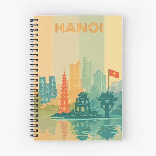Item preview, Hanoi Landmark Scene with Hoan Kiem Lake, Tran Quoc Pagoda and St. Joseph’s Cathedral designed and sold by Aryabek.