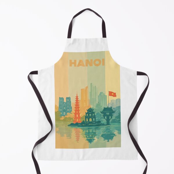 Item preview, Hanoi Landmark Scene with Hoan Kiem Lake, Tran Quoc Pagoda and St. Joseph’s Cathedral designed and sold by Aryabek.