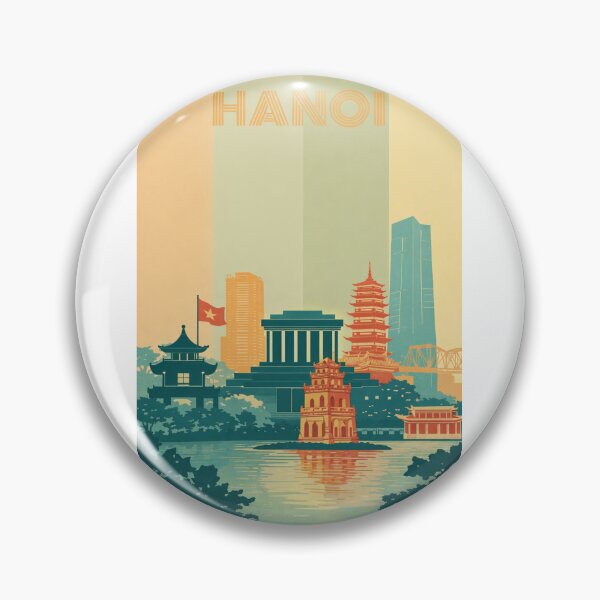 Item preview, Hanoi Monuments with Ho Chi Minh Mausoleum, Temple and Cityscape designed and sold by Aryabek.