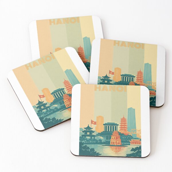 Item preview, Hanoi Monuments with Ho Chi Minh Mausoleum, Temple and Cityscape designed and sold by Aryabek.
