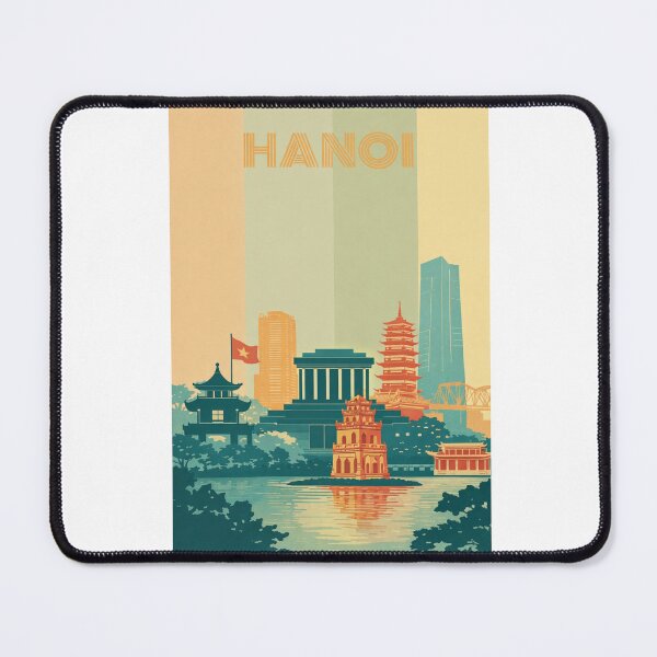 Item preview, Hanoi Monuments with Ho Chi Minh Mausoleum, Temple and Cityscape designed and sold by Aryabek.