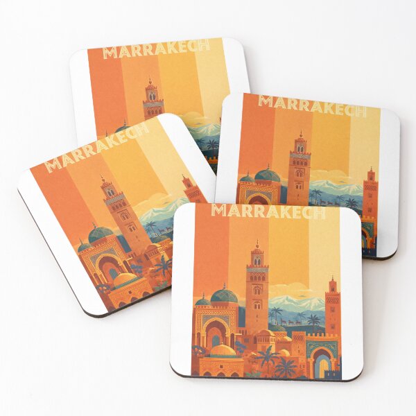Item preview, Marrakech Architecture with Koutoubia Mosque, Medina Gates and Atlas Mountains designed and sold by Aryabek.