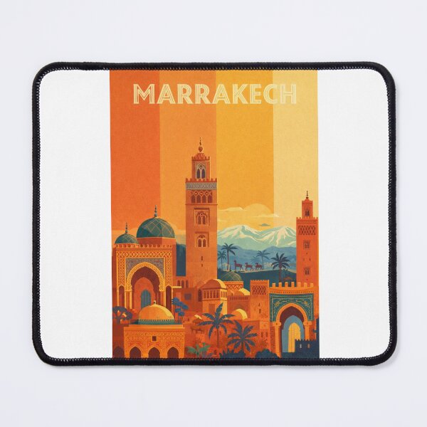 Item preview, Marrakech Architecture with Koutoubia Mosque, Medina Gates and Atlas Mountains designed and sold by Aryabek.