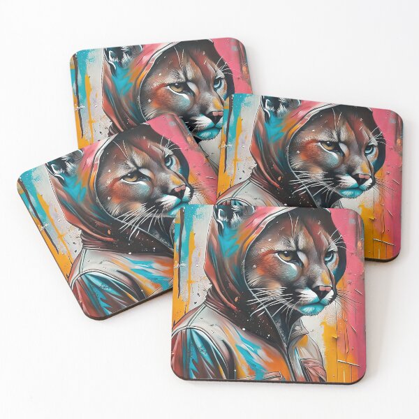 Item preview, Portrait of a hooded puma designed and sold by paulrommer.