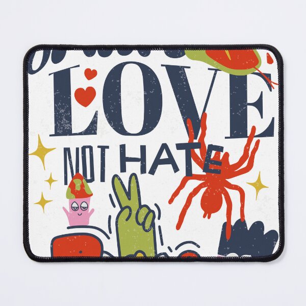 Item preview, Spread Love Not Hate Peace Retro Snake Spider Cartoon Art designed and sold by ChanCooper.