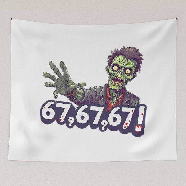 Item preview, Funny Humoristic Zombie that speak three numbers 67! designed and sold by Giulivo Store Graphic.