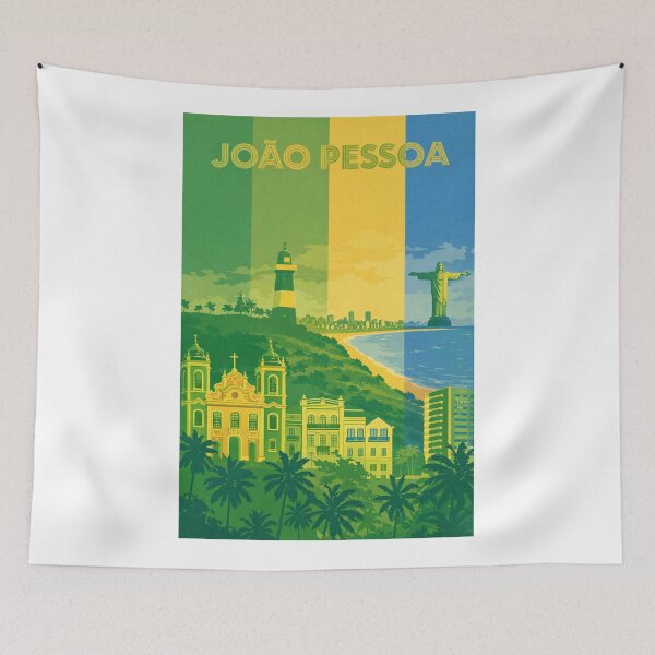 Item preview, João Pessoa Skyline with Historic Churches and Farol do Cabo Branco designed and sold by Aryabek.