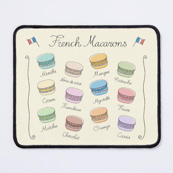Item preview, French Macarons Multicolour Assortment on Vanilla Yellow designed and sold by Pinkdeer Designs.