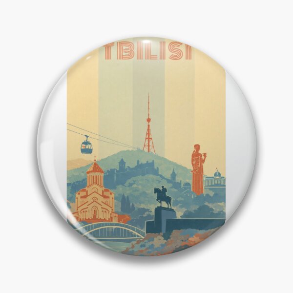 Item preview, Tbilisi Panorama with Metekhi Cathedral, Cable Car and Mother of Georgia designed and sold by Aryabek.