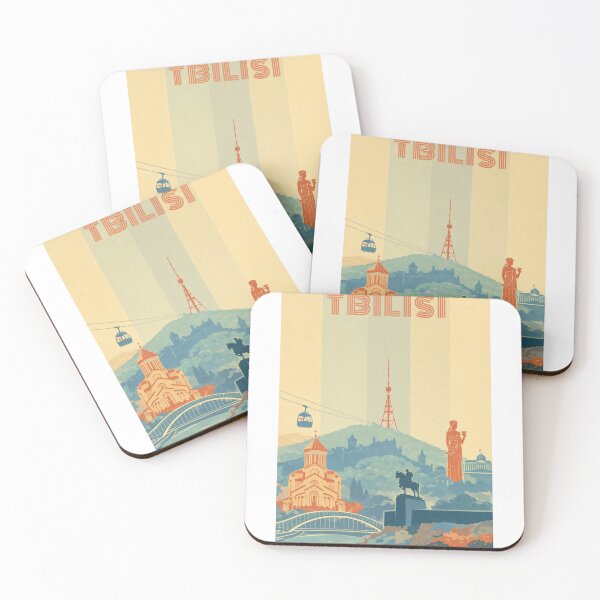 Item preview, Tbilisi Panorama with Metekhi Cathedral, Cable Car and Mother of Georgia designed and sold by Aryabek.