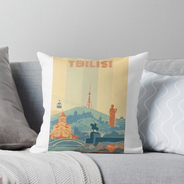 Item preview, Tbilisi Panorama with Metekhi Cathedral, Cable Car and Mother of Georgia designed and sold by Aryabek.