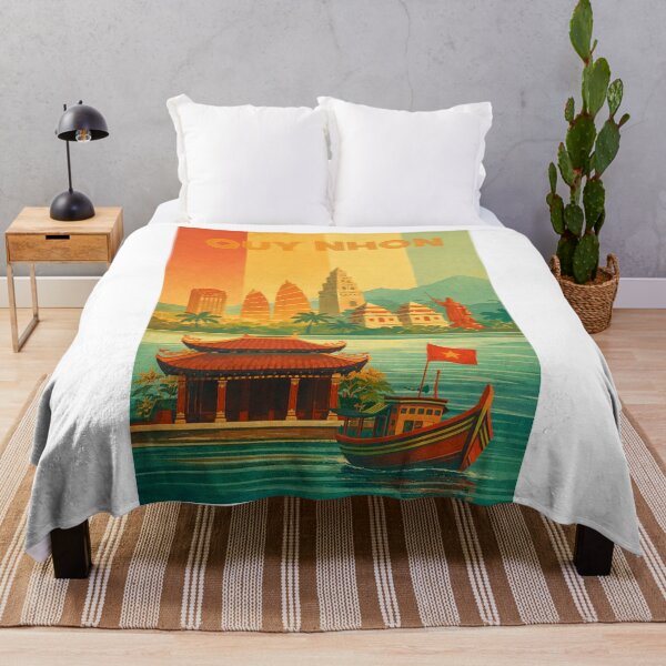Item preview, Quy Nhon Coastal Landmarks with Cham Towers and Tháp Đôi designed and sold by Aryabek.
