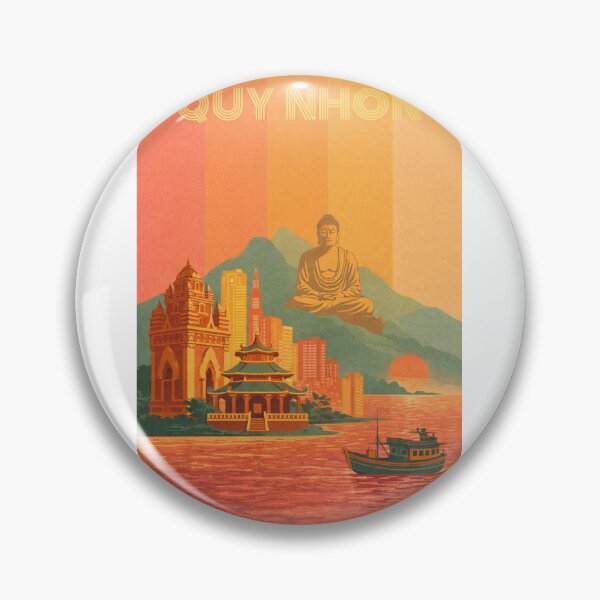 Item preview, Quy Nhon Temple Coastline with Sunset and Giant Buddha Statue designed and sold by Aryabek.