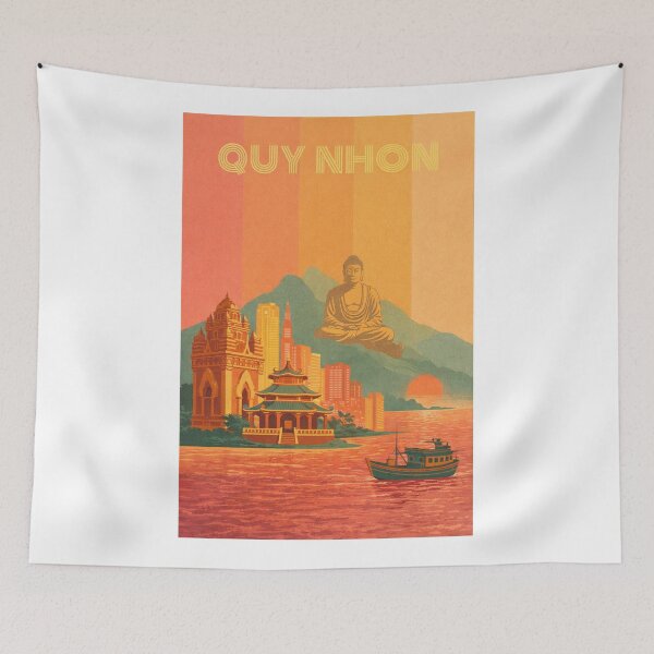 Item preview, Quy Nhon Temple Coastline with Sunset and Giant Buddha Statue designed and sold by Aryabek.