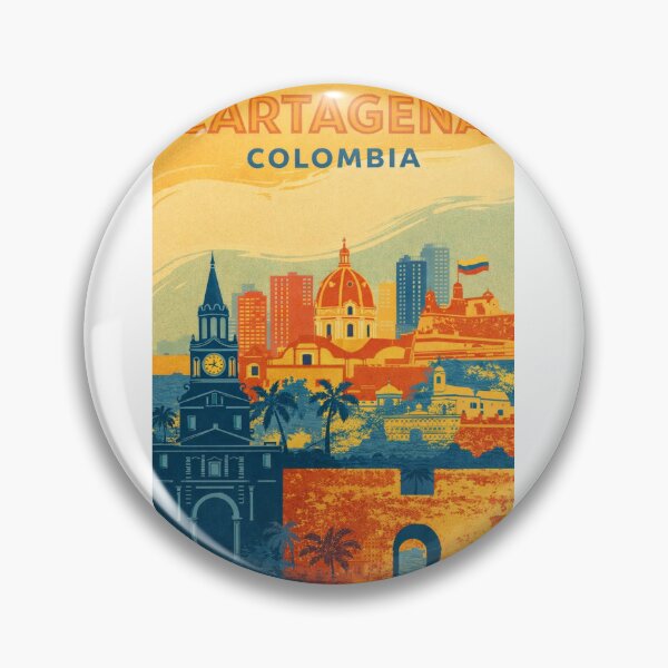 Item preview, Cartagena Historic Skyline with Clock Tower and Cathedral designed and sold by Aryabek.