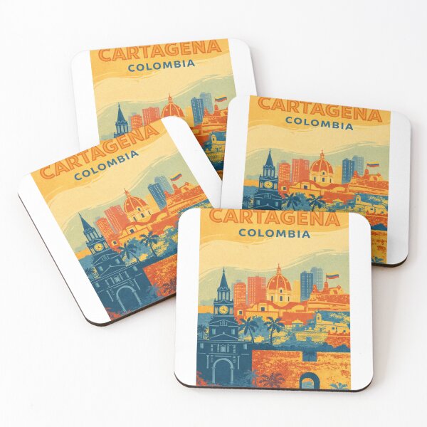 Item preview, Cartagena Historic Skyline with Clock Tower and Cathedral designed and sold by Aryabek.
