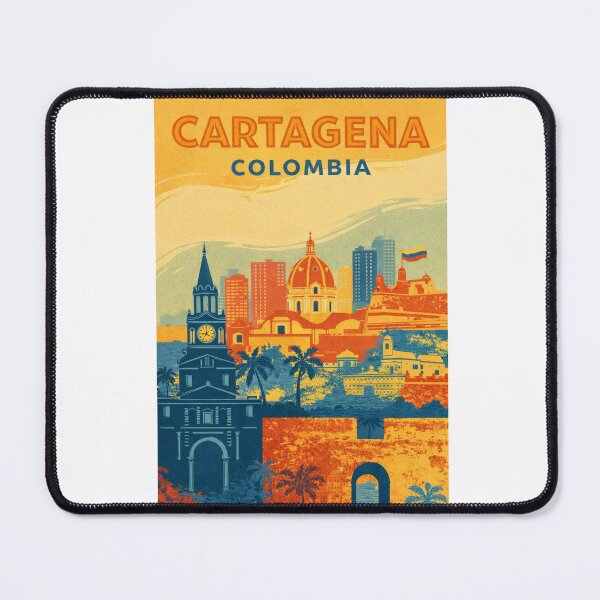 Item preview, Cartagena Historic Skyline with Clock Tower and Cathedral designed and sold by Aryabek.