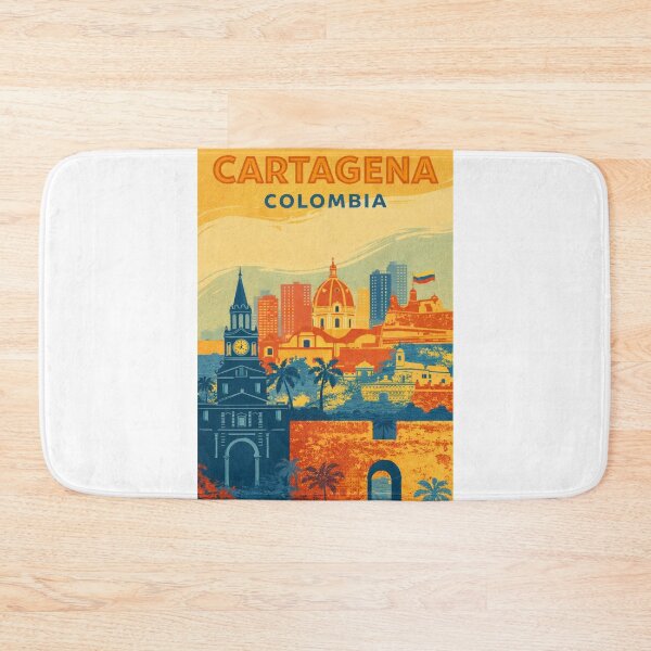 Item preview, Cartagena Historic Skyline with Clock Tower and Cathedral designed and sold by Aryabek.