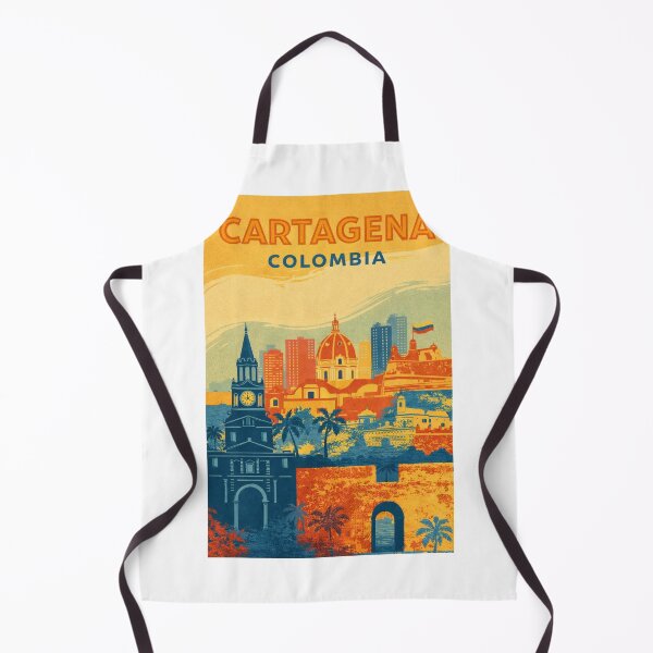 Item preview, Cartagena Historic Skyline with Clock Tower and Cathedral designed and sold by Aryabek.