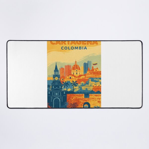 Item preview, Cartagena Historic Skyline with Clock Tower and Cathedral designed and sold by Aryabek.