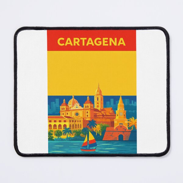 Item preview, Cartagena Cathedral with Clock Tower and Caribbean Coastline designed and sold by Aryabek.
