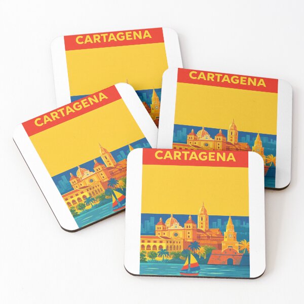 Item preview, Cartagena Cathedral with Clock Tower and Caribbean Coastline designed and sold by Aryabek.