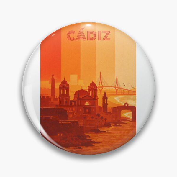 Item preview, Cádiz Seafront with Cathedral, San Sebastián Castle and Bridge View designed and sold by Aryabek.