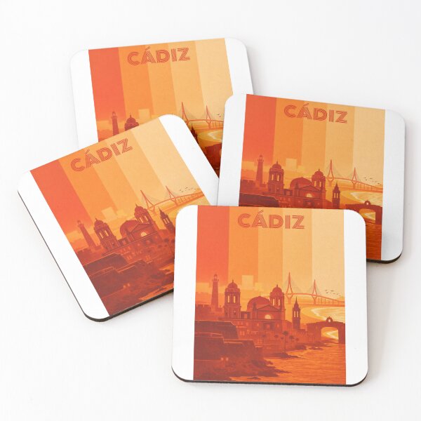 Item preview, Cádiz Seafront with Cathedral, San Sebastián Castle and Bridge View designed and sold by Aryabek.