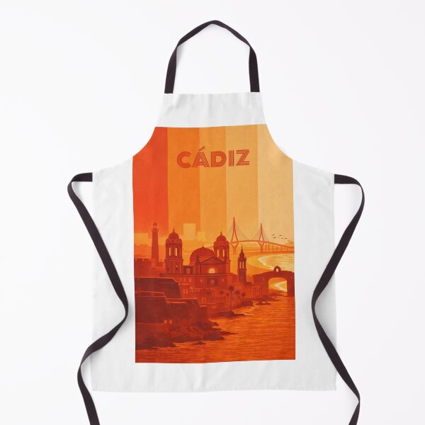 Item preview, Cádiz Seafront with Cathedral, San Sebastián Castle and Bridge View designed and sold by Aryabek.