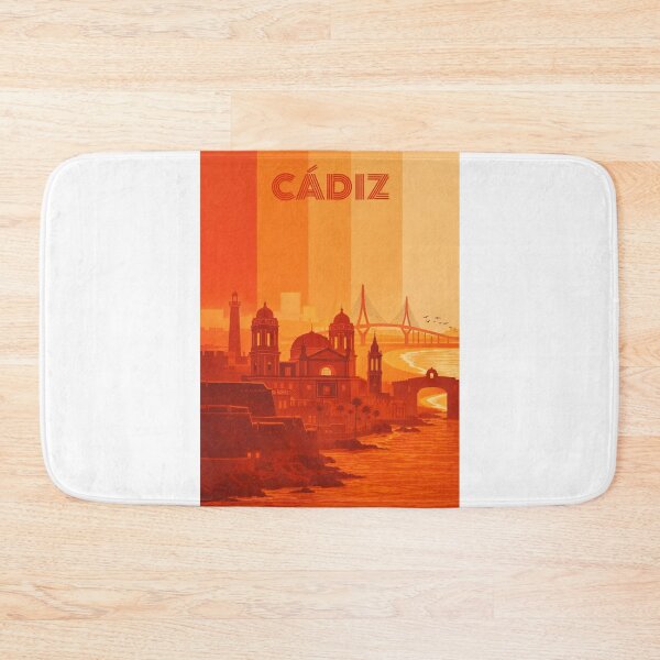 Item preview, Cádiz Seafront with Cathedral, San Sebastián Castle and Bridge View designed and sold by Aryabek.