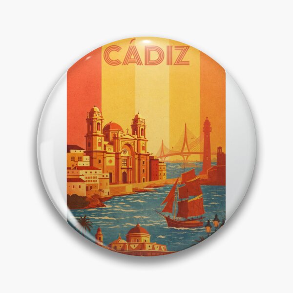 Item preview, Cádiz Cathedral and Coastal Landmarks with Historic Harbor Scene designed and sold by Aryabek.