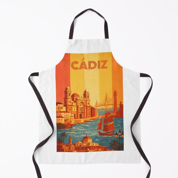 Item preview, Cádiz Cathedral and Coastal Landmarks with Historic Harbor Scene designed and sold by Aryabek.