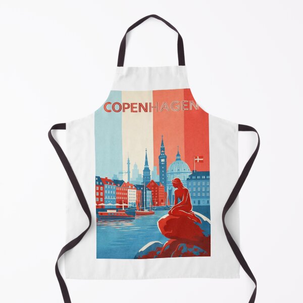 Item preview, Copenhagen Waterfront with Nyhavn, The Little Mermaid and Frederiks Church designed and sold by Aryabek.