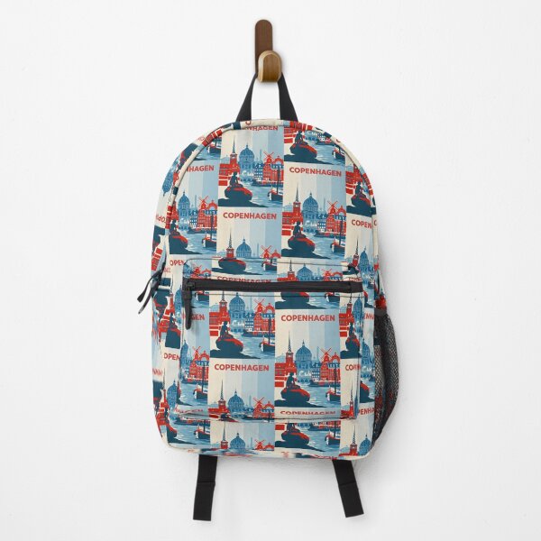 Item preview, Copenhagen Landmarks with The Little Mermaid and Nyhavn Canal Scene designed and sold by Aryabek.