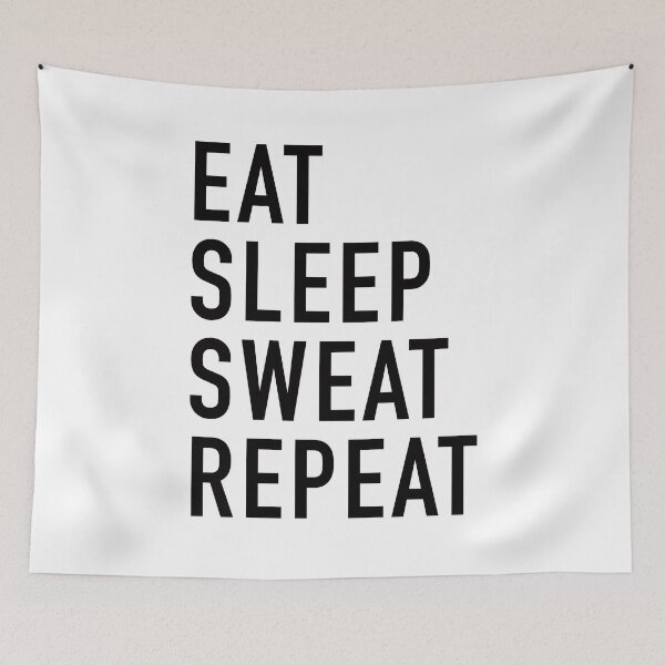 Item preview, EAT SLEEP SWEAT REPEAT designed and sold by corbrand.