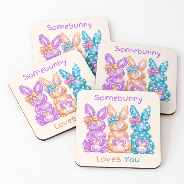 Item preview, Somebunny Loves You – Cute Pastel Easter Bunny Art designed and sold by deslydesign.