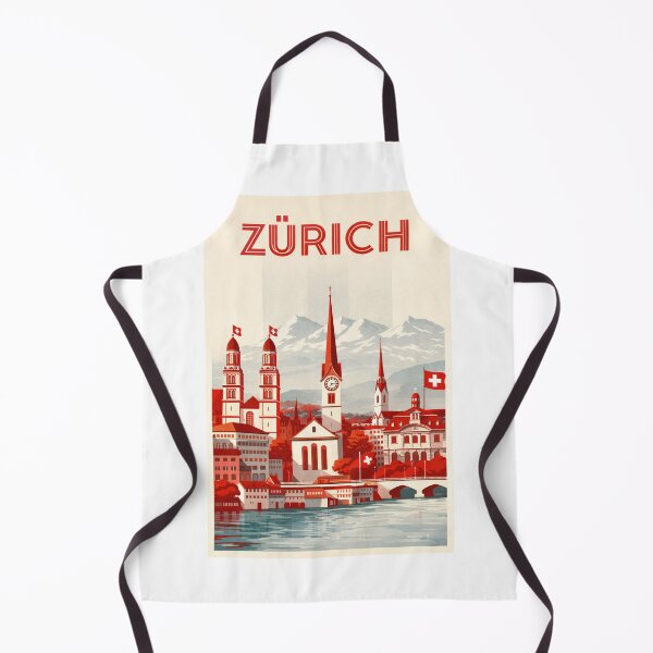 Item preview, Zürich Cityscape with Grossmünster, Fraumünster and Swiss Alps designed and sold by Aryabek.