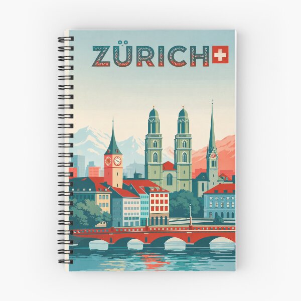 Item preview, Zürich Skyline with Grossmünster, Münsterbrücke and Swiss Alps View designed and sold by Aryabek.