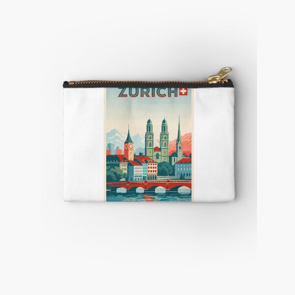 Item preview, Zürich Skyline with Grossmünster, Münsterbrücke and Swiss Alps View designed and sold by Aryabek.