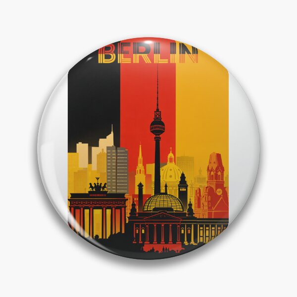 Item preview, Berlin Landmarks with Brandenburg Gate, TV Tower and Reichstag Dome designed and sold by Aryabek.