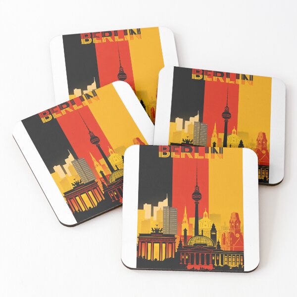 Item preview, Berlin Landmarks with Brandenburg Gate, TV Tower and Reichstag Dome designed and sold by Aryabek.