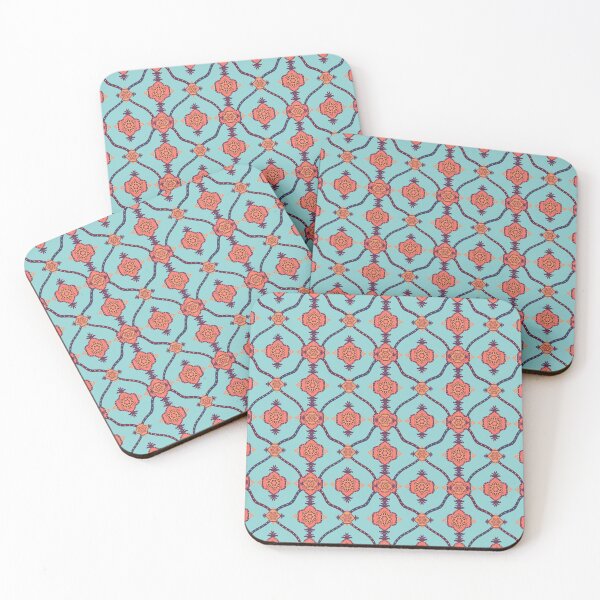 Item preview, Coral Medallion Lattice Pattern designed and sold by thanratdesign.
