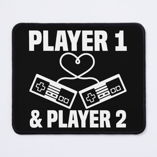 Item preview, Player 1 and Player 2 - Gamer Couple Controllers designed and sold by TextCrew.