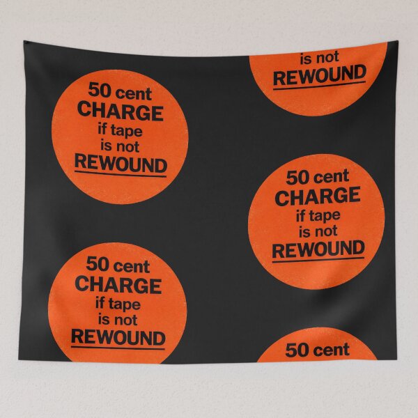Item preview, Vintage VHS Rental Store Warning Sticker - Retro Rewind Charge designed and sold by Prometheus31.