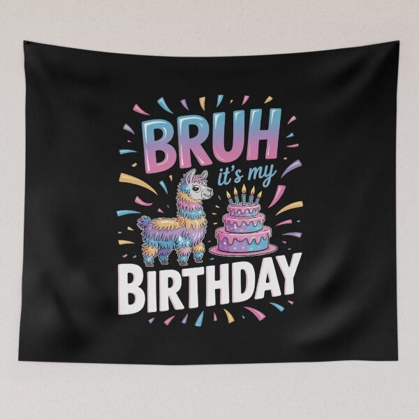 Item preview, Bruh Its My Birthday Llama Pinata Boy Girl Family Party Bday 59 designed and sold by MarryIsMonth.